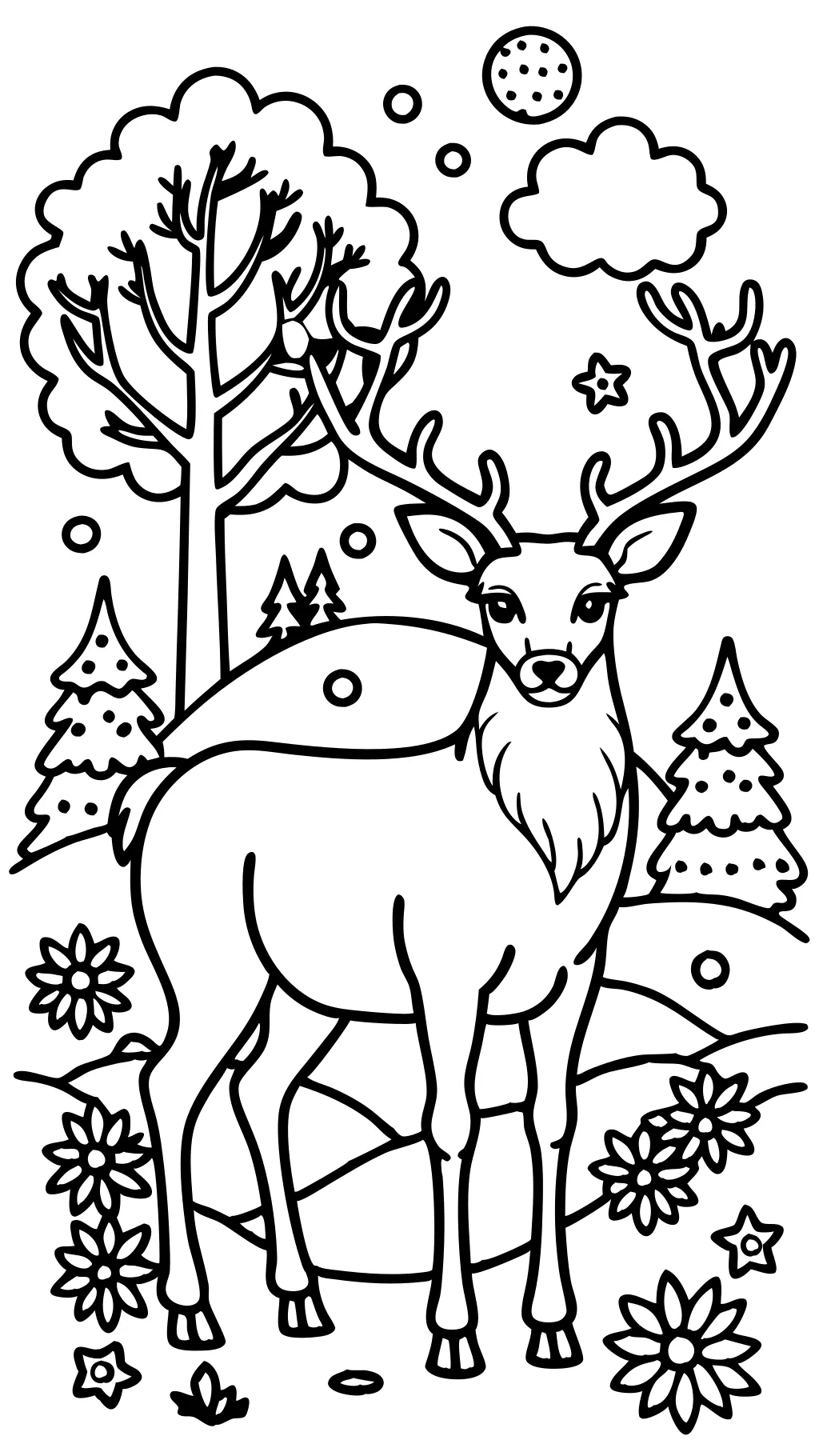 coloriages de cerfs